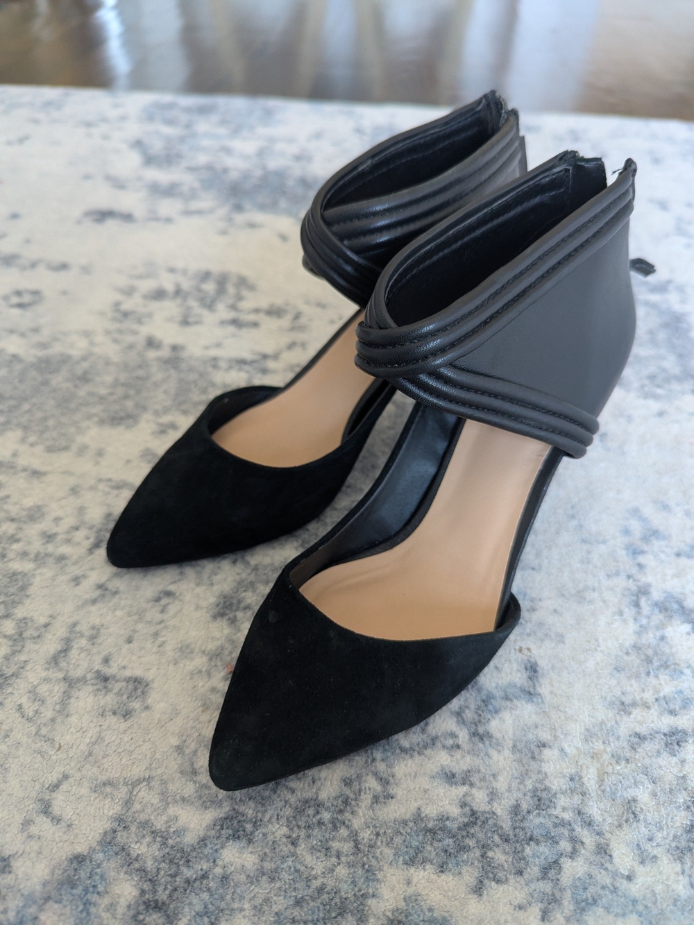 Joe's Jeans Leather And Suede Heels.